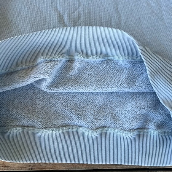 IRO Lusse Pleated Shoulder Sweatshirt Blue Ciel Crewneck Women’s XS Cozy GUC - Picture 7 of 11